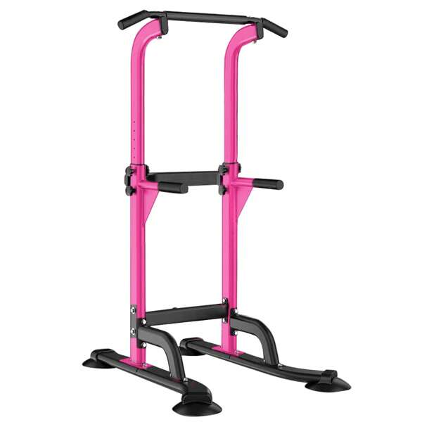 SogesHome Klimmzugstange Power Tower Übung Euipment für Zuhause Fitnessstudio Dip Station Höhenverstellbar Fitness Krafttraining Dip-Stationen