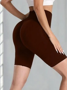 Women Sexy Sports Shorts High Waisted Seamless Yoga Bermuda Shorts Gym Running Hip Lifting Shaping Sports Leggings 4 Way Stretching Outdoor Shorts For Women Boxer Shorts Biker Short Summer Outfits For Women