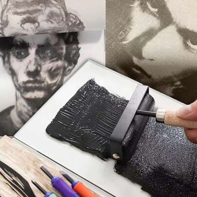 1 块凝胶印刷板 - 耐用、不褪色的单色印刷耗材，适用于激光打印机图像传输，可重复使用的凝胶印刷工具，适用于剪贴簿和卡片制作