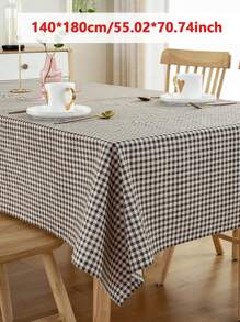 1 件轻质、透气、可重复使用的格子桌布，适用于餐厅、客厅、野餐、家庭日常使用、派对、春夏季