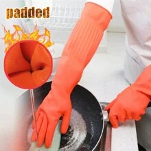 1 双/2 双可重复使用家用清洁手套，橡胶厨房洗碗手套，用于洗碗和清洁任务，灵活持久防滑（中号、大号） - 彩色 - 查看 9