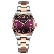 Curren CURREN Fashion Women Watch Top Brand Luxury Lady Girl Classic Wristwatch Stainless Steel Bracelet Strap Simple Original Waterproof Elegant Female Clock Gift 9095