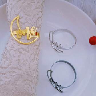 3 件/4 件/5 件/6 件金属餐巾环，酒店用品餐巾夹，家庭厨房餐厅餐桌装饰，多色布餐巾环，适用于餐饮和客人，四季皆宜