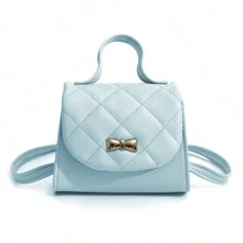 1pc S Cute Bow Decor Shoulder Crossbody Bag, Mini Bag For Outfit Matching