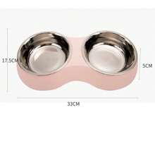 Personalized Integrated Bevel Bowl Pet Bowl, Double Bowl With Custom Name 2 Cat Bowls, Anti-Knocking Cat And Dog Food Bowls And Dog Bowls - Green - View 7