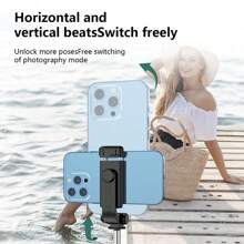 Extendable Anti-Shake Selfie Stick, 2024 New Model Universal Phone Tripod, Portable Handheld For Travel, Outdoor Photography, 360° Rotation, Vlog Shooting, Live Streaming, Compact Triangle Design - Multicolor - View 2