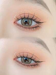 10pcs/Pack Korean Style Natural Look Transparent False Eyelashes For Lightweight & No Makeup Look