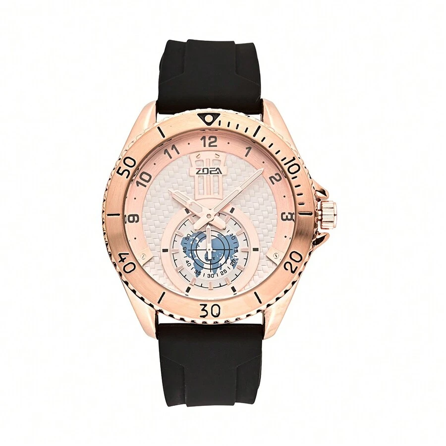 ZOEA EZ8098 Men's 30M Waterproof Quartz Watch Silicone Strap