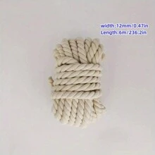1 卷（4 毫米 - 12 毫米）宽度花边绳，适用于派对装饰、编织工艺品、DIY 家用纺织品、缝纫、珠宝装饰、派对装饰 - 米色 - 查看 15