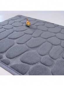 记忆棉浴室垫 鹅卵石纹浴室地毯 超强吸水机洗浴室地毯