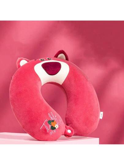 Miniso Disney Lotso Memory Foam Kussen Cartoon Strawberry Bear Anime Home Shaped Pillows Travel Neck Cushion Napping Birthday