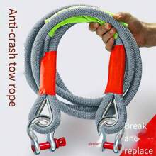 2/1pc 重型牵引绳，加厚牵引绳，适用于越野车救援 - 彩色 - 查看 5
