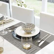 Farfallarossa Set Of 6 Washable Heat-Resistant Placemats- Non-Slip, Durable, Easy To Clean - Grey - View 4