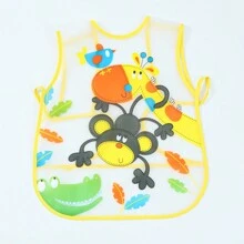 Baberos de plástico para niños, baberos impermeables para bebé, paños para comer y eructar suaves y anti-suciedad - Multicolor - Ver 8