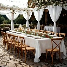 1 Stück großer, eleganter, weißer rechteckiger Tischdecke, waschbare einfarbige Tischdecke, strapazierfähige Polyester Rechteck-Tischdecke, geeignet für Restaurants, Buffetpartys, Hochzeiten, Verlobungen, Graduierungen, Picknicks, Camping, Feiertage, Geburtstagsessen, Zeremonien, Meetings, erhältlich in 150cm und 230cm Breite, 150-800cm Länge, verschiedene Größen