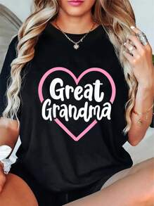 100% Cotton Great Grandma Great Grandmother T-Shirt
