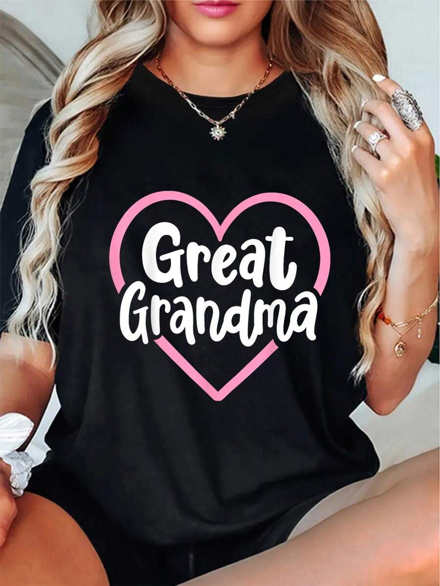 100% Cotton Great Grandma Great Grandmother T-Shirt