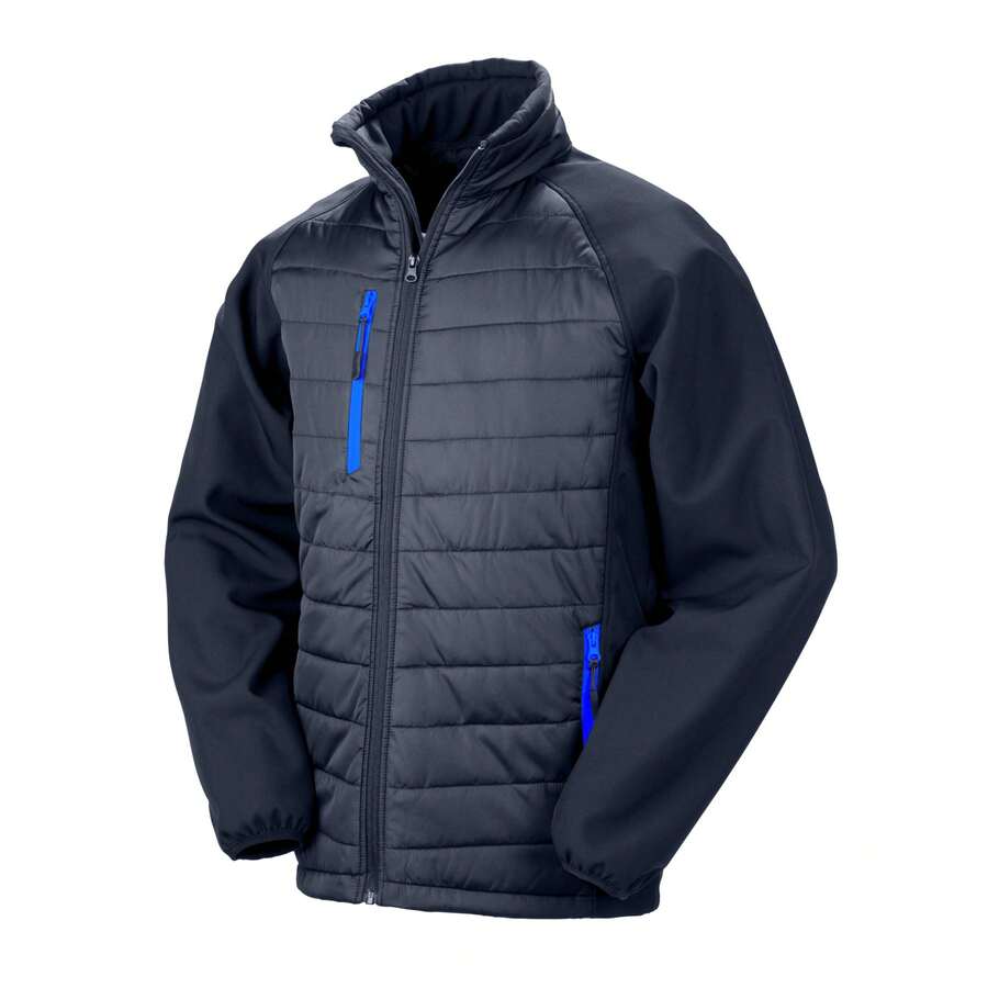 Result Genuine Mens Compass Soft S Jacket (Navy/Royal Blue) - 100% Polyester - Navy Blue - View 1