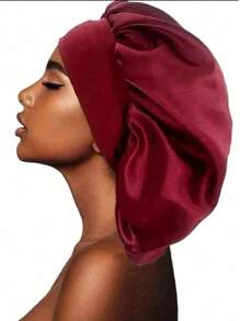 1pc Silk Bonnet For Sleeping, Satin Hair Bonnets, Soft Elastic Band Silk Sleep Cap, Silk Hair Wrap For Curly Hair Home Bathroom Decor Fall Decor Back To SchoolHair Bonnet