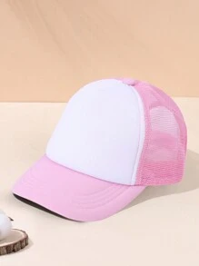 2pcs/1pc Multiple Colors Casual Game Console Stitching Mesh Baseball Cap, Sun Protection Comfortable Breathable Cap For Summer Holiday Outdoor Traveling Boys And Girls Accessories