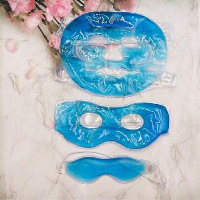 1 st. gel-isögonmask, varm och kall terapiögonmask, lindrar ögon- och ansiktströtthet, tar bort mörka ringar, vila- och isögonmask, ljusblockerande ögonmask, skola, tillbaka till skolan, resor, researtiklar, hemtillbehör, ögonmask, sömnmask