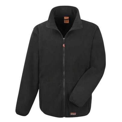 Result Mens Heavy Duty Microfleece Jacket (Black) - 330gsm 100% Polyester