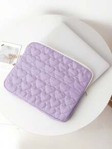 1 túi đựng máy tính xách tay/máy tính bảng họa tiết trái tim, bao da bảo vệ iPad 11", bao da đựng máy tính xách tay 13,3"/15,6", bao da bảo vệ máy tính xách tay/iPad kiểu ren thời trang & dễ thương, bao da tối giản chống sốc chống trầy xước túi đựng máy tính xách tay bao da đựng máy tính xách tay bao da đựng máy tính xách tay bao da đựng máy tính xách tay túi đựng iPad lớp học trường học máy tính xách tay túi đựng máy tính xách tay giáo viên túi đựng máy tính xách tay nữ trường cao đẳng kỳ nghỉ đông - Màu tím - Xem 3