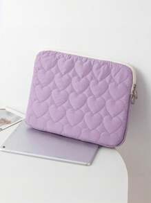 1 túi đựng máy tính xách tay/máy tính bảng họa tiết trái tim, bao da bảo vệ iPad 11", bao da đựng máy tính xách tay 13,3"/15,6", bao da bảo vệ máy tính xách tay/iPad kiểu ren thời trang & dễ thương, bao da tối giản chống sốc chống trầy xước túi đựng máy tính xách tay bao da đựng máy tính xách tay bao da đựng máy tính xách tay bao da đựng máy tính xách tay túi đựng iPad lớp học trường học máy tính xách tay túi đựng máy tính xách tay giáo viên túi đựng máy tính xách tay nữ trường cao đẳng kỳ nghỉ đông - Màu tím - Xem 4