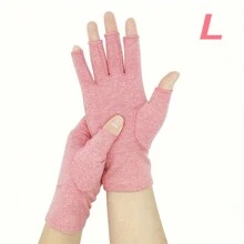 1 Paar Premium fingerlose Kompressionshandschuhe für Handpflege, Tippen, Arbeit, Sport, Gelenk-Wärme, offener Finger Handgelenkstütze, Daumen-Halbfinger-Handschuhe für Frauen & Männer