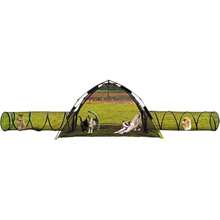 Portable Pop-Up Cat Playpen Outdoor Enclosures Visual Net Pet Play Tent Tunnels Compound House For Kitten Puppy Rabbit Small Pets - black1 - View 1
