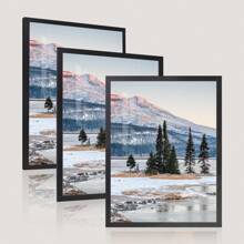 1/3 白色、黑色和木纹 30x40cm（适合 28.2x38.2cm 照片）室内海报装饰框无垫，适合作为家人和朋友的节日礼物，可水平或垂直展示 - 彩色 - 查看 2