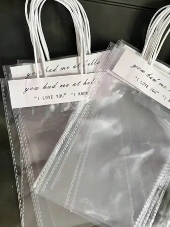 20/10pcs Set Transparent Gift Bags For Jewelry And Small Accessories, INS Style