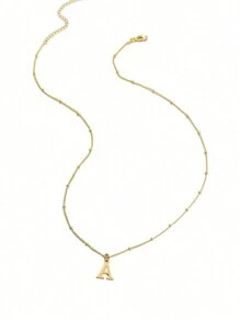 1 Piece Of Stainless Steel Jewelry Stylish Simple Everything 26 Letter Necklace Stainless Steel Couple Necklace Good Friend Necklace Holiday Gift