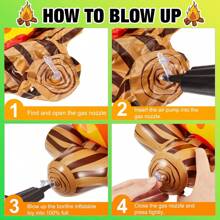 1/2/3/4pcs Fake Fire Decorations, Camping Photo Props, Inflatable Fake Campfire, Fake Flame Camping Decorations, Blow Up Fake Bonfire Party Decorations, Birthday Decorations, Artificial Flame Campfire For Christmas, Party, Festival Decor, Indoor Outdoor Camping Overnight And Scene Setting