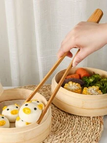 1/2 件 30 厘米竹钳/夹子，适用于烘焙、烧烤、面包夹、厨房用具 - 棕色 - 查看 4