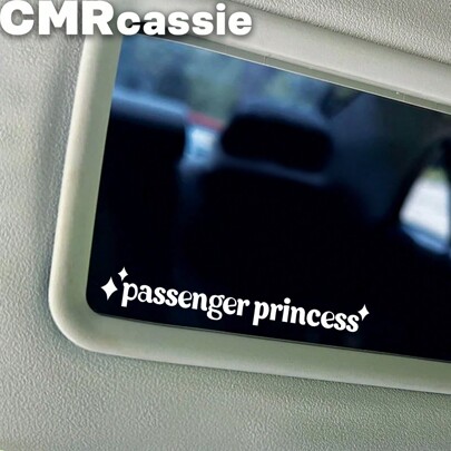 1 Pc Passenger Princess Car Mirror Sticker, Mirror Car Sticker, Rearview Mirror Sticker, Girlfriend Truck Sticker, Vehicle Accessories, Passenger Princess Funny