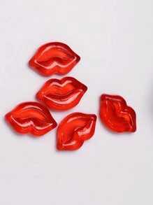 50 piezas de cuentas de resina con forma de labios en colores surtidos - Suministros para hacer joyería para el Día de San Valentín, bodas y decoraciones de mesa para fiestas de verano y escolares