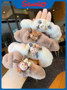 Sanrio Nieuwe herfst- en winter pluche grote haarelastiek schattige cartoon konijnenhoofdband haarband haar haarkoord