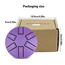 3" Mini Spirit Drum, Simple Beginner Percussion Instrument, 6-Note Steel Tongue Drum, Spiritual Drum - Multicolor - View 5