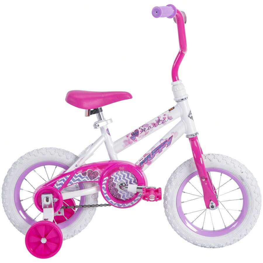 Huffy Sea Star Bicycle, 12" Wheels, Ages 3+, White - White - View 1
