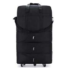 42" Expandable Suitcase With 5 Wheels, Extra Large Lightweight Luggage Trolley Suitcase Travel Bag Handbag, Multifunctional Wheeled Backpack, Perfect For Vacations,Camping,Hiking,Backpacking,Daily Storage,Etc (Buckle Straps And Shoulder Strap Are Not Included) - Black - View 10