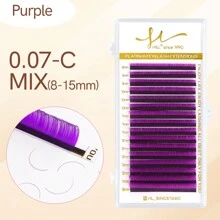 SONG LASHES 高品质 16 排 0.07 毫米 8-15 毫米混合彩虹睫毛延长适用于睫毛艺术家彩色睫毛粉色浅紫色浅棕色浅绿色睫毛簇、睫毛簇、单根睫毛、睫毛、假睫毛 - 彩色 - 查看 56