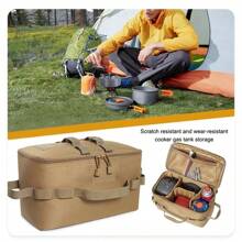 1 pieza Bolsa de almacenamiento plegable para campamento militar y exteriores, organizador de utilidades de cocina portátil, de gran capacidad