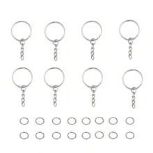 10/30/50/100pcs Keychain Making Kit With Keychain And Jump Ring Accessories For Bags, Cell Phones, Pets, Etc., Keychain Making DIY Crafts And Small Business Supplies - Multicolor - View 9