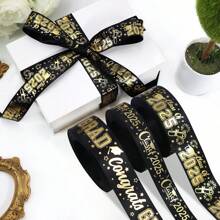 3 Styles Graduation Ribbons Grosgrain Ribbons Class Of 2025 Ribbon Leis Congrats Grad Ribbon Fabric Ribbons For Graduation Party Decorations Supplies ﻿