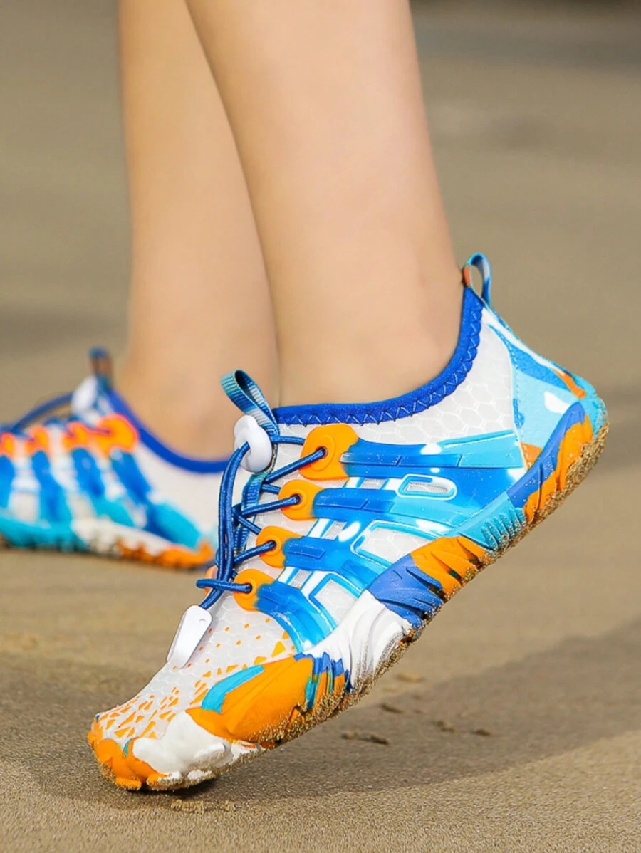 男童舒适快干防滑轻便沙滩鞋/水鞋 - 藍白色 - 查看 1