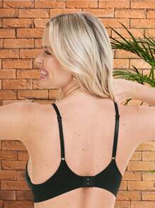 Kit 2 - Wire-Free Adjustable Thin Strap Fixed Cup Bra - Hot Pink - View 4