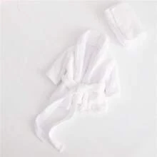 Set da 5 pezzi di accessori per fotografia neonato: accappatoi da bagno, asciugamani, ciabatte per bimbe, complementi decorativi a forma di cetriolo, idee regalo per festa di nascità e Pasqua per neonati e bambini
