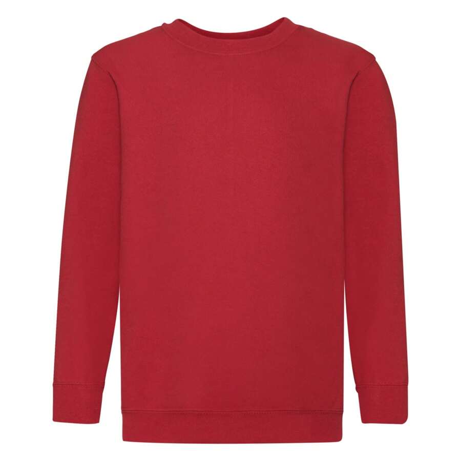Fruit of the Loom Childrens/Kids Classic Setin Sweatshirt (Red) - 280gsm 80% Cotton/20% Polyester - 紅色 - 查看 1