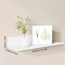 Floating Bathroom Shelves Without Drilling Storage Wall Rack Home Organizer Ledge Cabinet Kitchen Toilet Home Bathroom Decor Bathroom Organizer Summer Back To School - Khaki - View 1